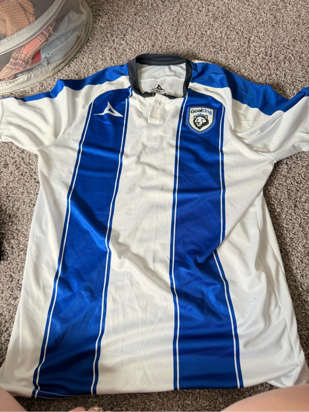 GoaKing Blue & White Soccer Jersey men’s small